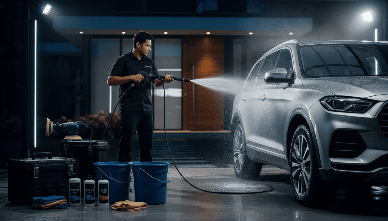 Small vehicle cleaning