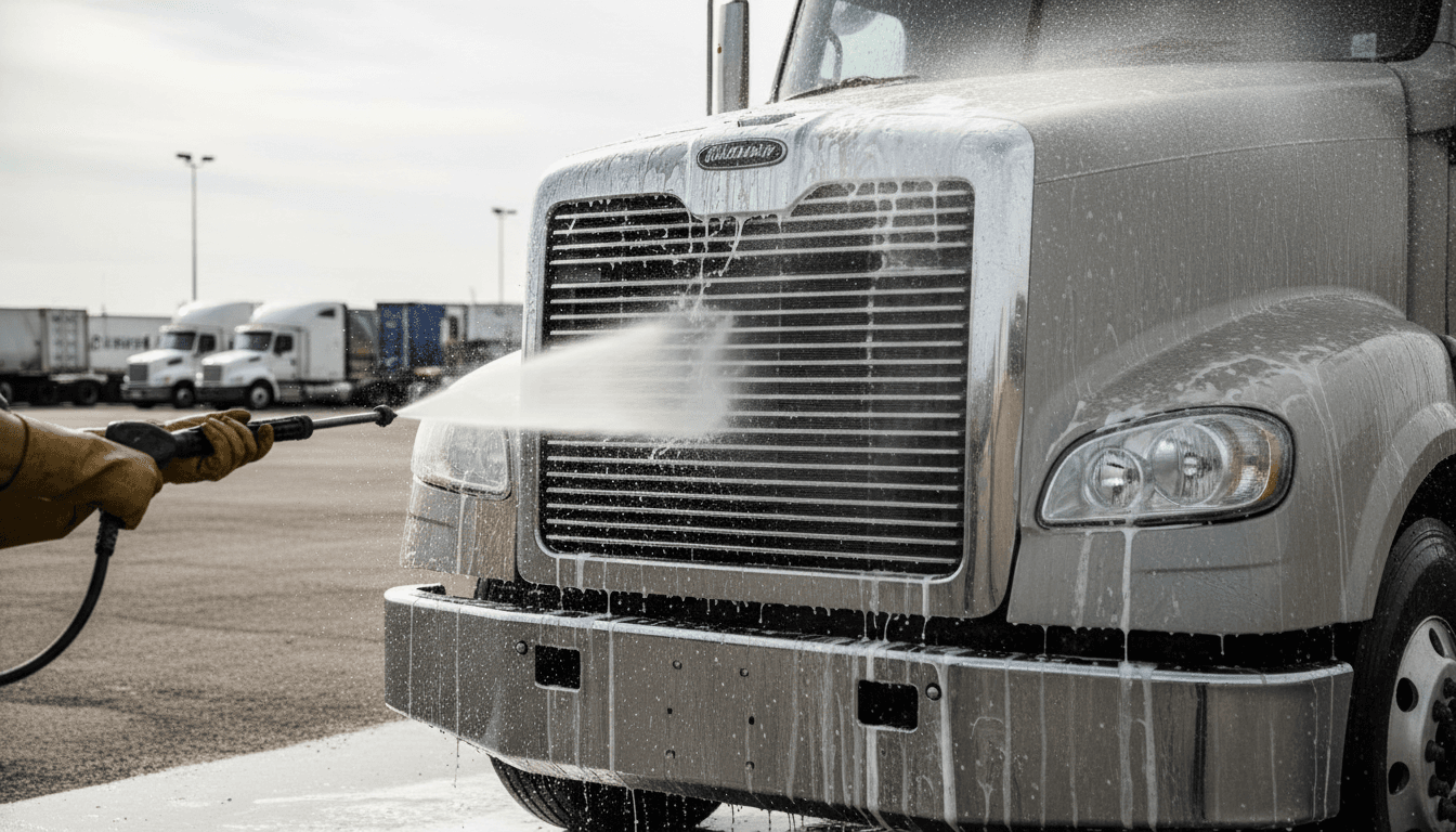 Detailed professional truck cleaning results